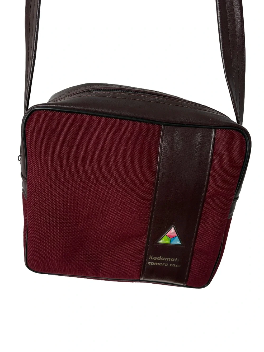 Vintage Kodak Kodamatic Camera Case Burgundy Retro Shoulder Bag